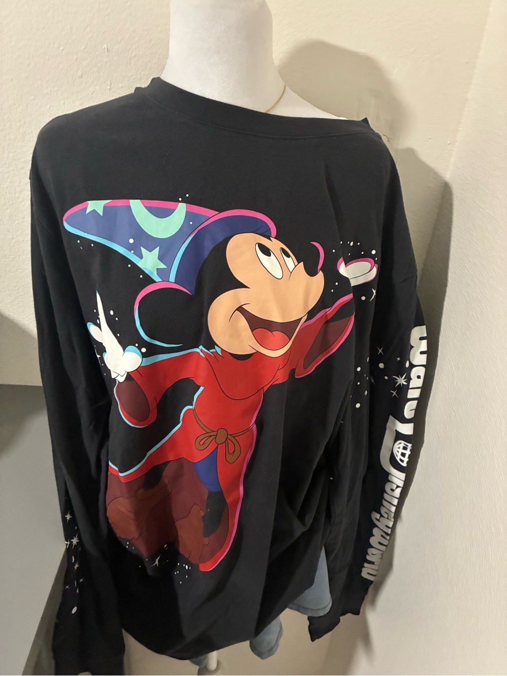 Sorcerer Mickey Walt Disney world long sleeve t 🖤💫 front & back print